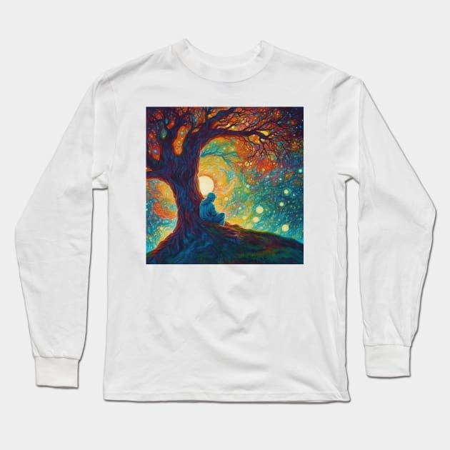 Trance in the Psychedelic Forest Long Sleeve T-Shirt by thewandswant